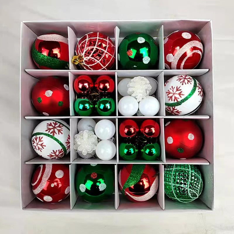 Christmas Tree Balls 42pcs 6cm Big Christmas Ball  Multicolor Ball Decorations Christmas Tree Ornaments Set for Home Party