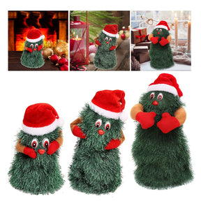 1PCS Christmas Tree Dolls Rotating Dancing Singing Cute Electric Xmas Tree Doll Funny Musical Electric Xmas Tree Toy Home Decoration