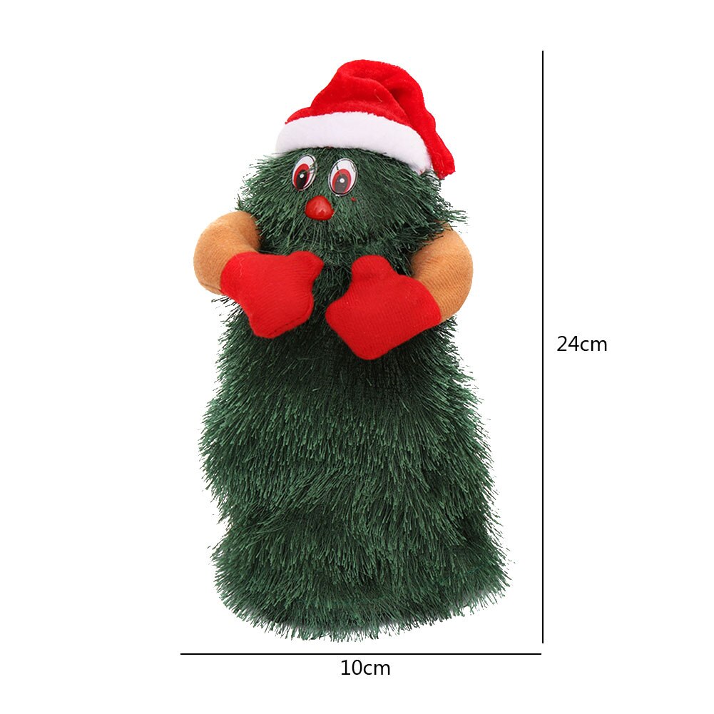 1PCS Christmas Tree Dolls Rotating Dancing Singing Cute Electric Xmas Tree Doll Funny Musical Electric Xmas Tree Toy Home Decoration