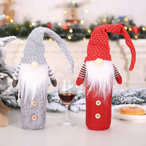 Christmas Wine Bottle Cover Merry Christmas Decorations For Home 2021 Natal Christmas Ornaments Xmas Gifts Happy New Year 2022