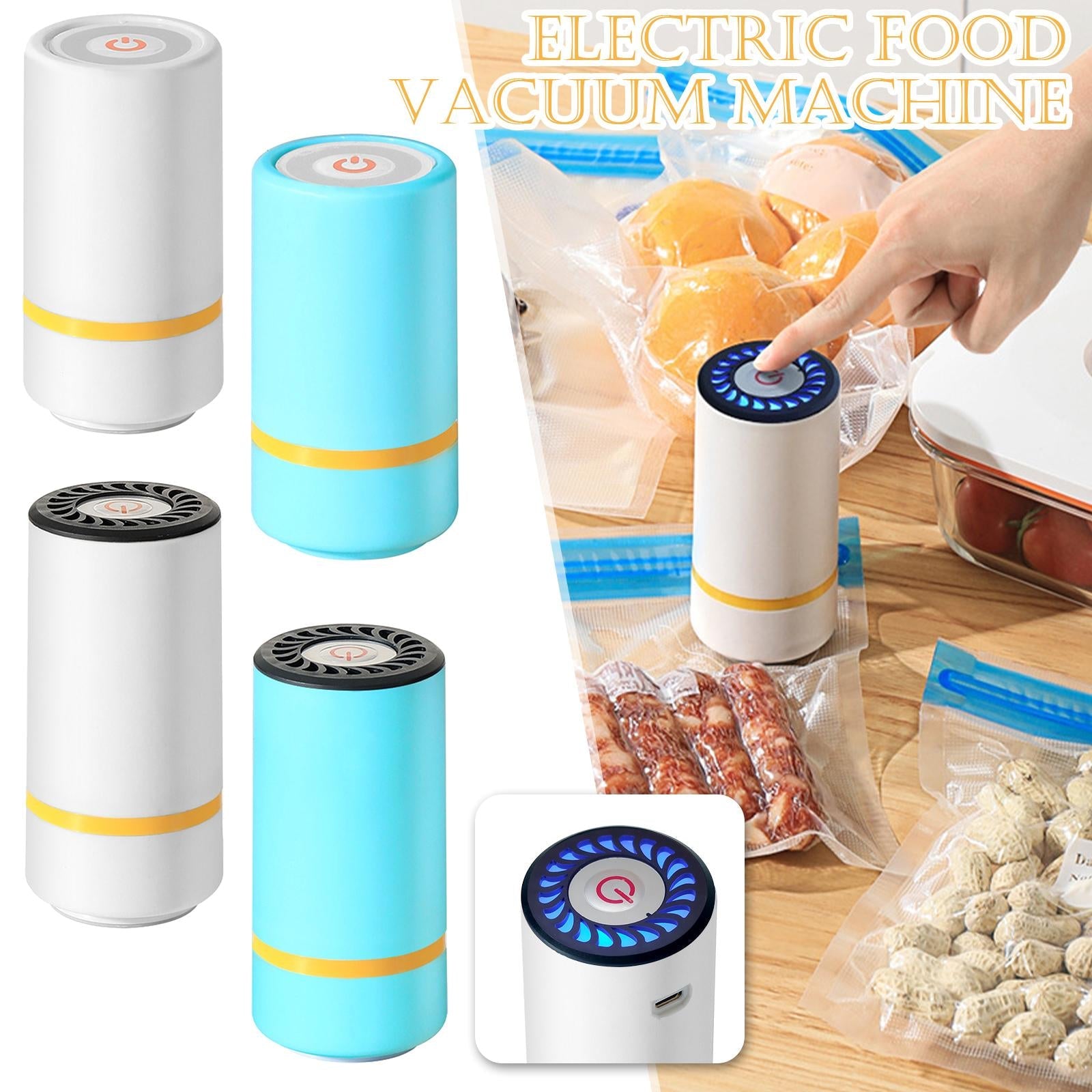 Compressed Bag Electric Pump Travel Vacuum Bag Pump Mini Vacuum Sealer Machine Space Saver for Clothes Food Organizer