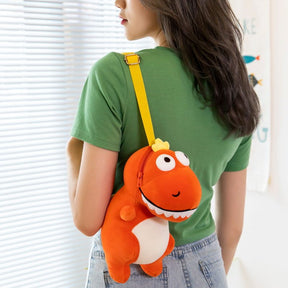 Creative Cartoon Stuffed Plush Backpack Dinosaur Shoulder Bag Alien Dog Backpack Birthday Party Gift Plush Toy Photography Props