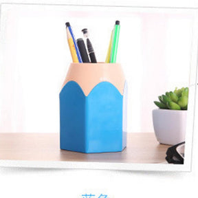 Creative Pen Vase Pencil Pot Makeup Brush Holder Stationery Desk Tidy Plastic Desk Organizer Container School Office Supplies