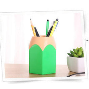 Creative Pen Vase Pencil Pot Makeup Brush Holder Stationery Desk Tidy Plastic Desk Organizer Container School Office Supplies