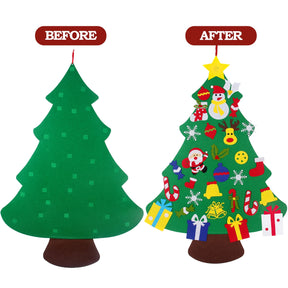 DIY Felt Christmas Tree Merry Christmas Decorations For Home 2022 Cristmas Ornament Xmas Navidad Gifts Santa Claus New Year Tree