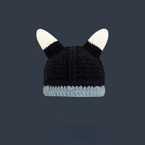 Devil Knit Horn Hat  for Men Women Warm Fun Fashionable Various Styles of Optional Halloween Decoration Balaclava Boy Streetwear