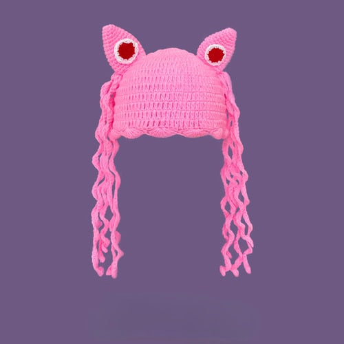 Devil Knit Horn Hat  for Men Women Warm Fun Fashionable Various Styles of Optional Halloween Decoration Balaclava Boy Streetwear