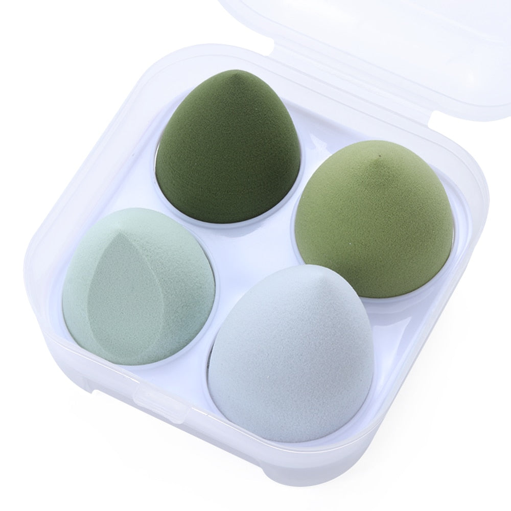 Different Sizes Makeup Sponge Dry&amp;Wet Use Cosmetic Puff Sponge maquiagem Foundation Powder Blush Beauty Tools with Storage Box