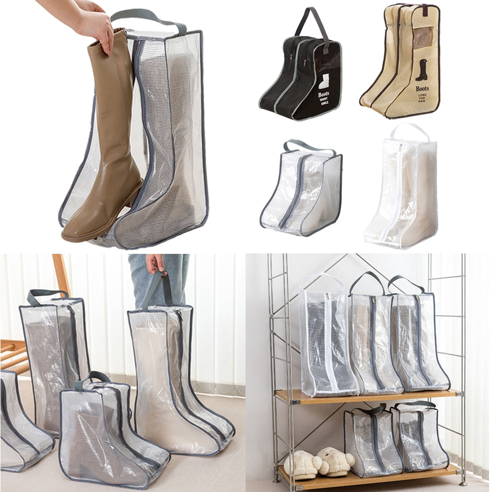 Dust-proof Rain Boots Storage Bag Portable Shoes Organizer Zipper Pouch Travel Shoes Protection Holder Bag Closet Organizer Bag