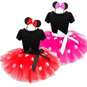 Fancy Baby Girls Clothes Mouse Dress Christmas Costume New Year Carnival Polka Dot Santa Dresses For Girls Holiday Party