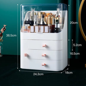 Fashion Big Capacity Cosmetic Storage Box Waterproof Dustproof Bathroom Desktop Beauty Makeup Organizer Skin Care Storage Drawer