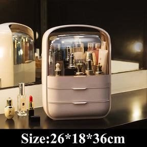 Fashion Big Capacity Cosmetic Storage Box Waterproof Dustproof Bathroom Desktop Beauty Makeup Organizer Skin Care Storage Drawer