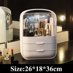 Fashion Big Capacity Cosmetic Storage Box Waterproof Dustproof Bathroom Desktop Beauty Makeup Organizer Skin Care Storage Drawer