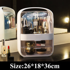 Fashion Big Capacity Cosmetic Storage Box Waterproof Dustproof Bathroom Desktop Beauty Makeup Organizer Skin Care Storage Drawer