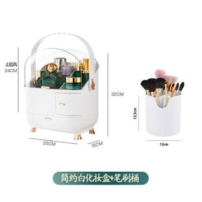 Fashion Big Capacity Cosmetic Storage Box Waterproof Dustproof Bathroom Desktop Beauty Makeup Organizer Skin Care Storage Drawer