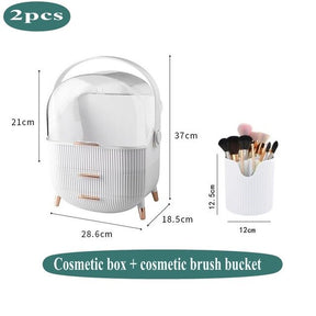 Fashion Big Capacity Cosmetic Storage Box Waterproof Dustproof Bathroom Desktop Beauty Makeup Organizer Skin Care Storage Drawer