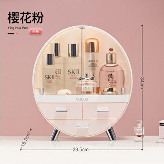 Fashion Big Capacity Cosmetic Storage Box Waterproof Dustproof Bathroom Desktop Beauty Makeup Organizer Skin Care Storage Drawer