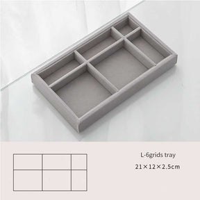 Fashion Portable Velvet Jewelry Ring Jewelry Display Organizer Box Tray Holder Earring Jewelry Storage Case Showcase