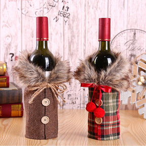 Christmas Decorations for Home Santa Claus Wine Bottle Cover Snowman Stocking Gift Holders Xmas Navidad Decor New Year