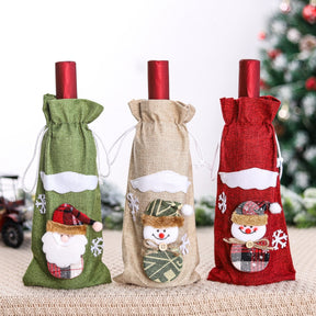 Christmas Decorations for Home Santa Claus Wine Bottle Cover Snowman Stocking Gift Holders Xmas Navidad Decor New Year