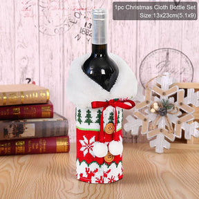 Christmas Decorations for Home Santa Claus Wine Bottle Cover Snowman Stocking Gift Holders Xmas Navidad Decor New Year