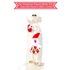 Christmas Decorations for Home Santa Claus Wine Bottle Cover Snowman Stocking Gift Holders Xmas Navidad Decor New Year