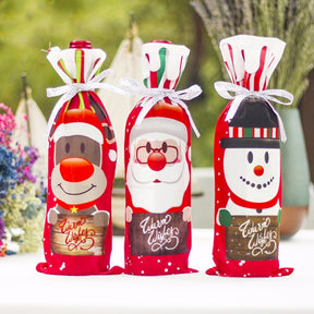 Christmas Decorations for Home Santa Claus Wine Bottle Cover Snowman Stocking Gift Holders Xmas Navidad Decor New Year