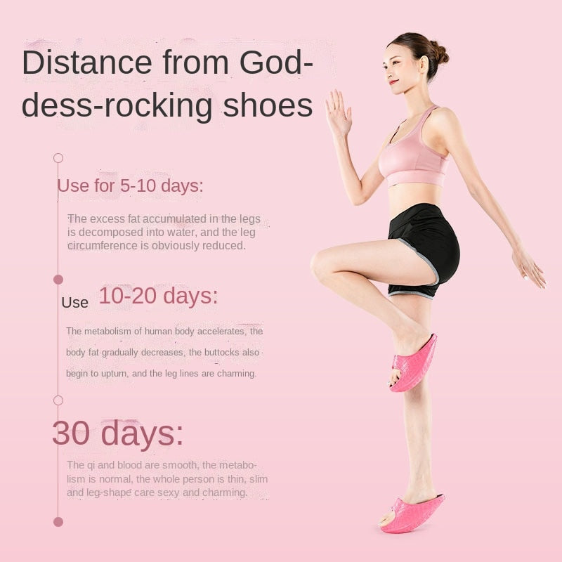 Fitness Rocking Shoes Body Shaping Slimming Leg Sports Shoes Sculpting Hip Thin Yoga Massage Rocking Shoes Shockproof Slipper