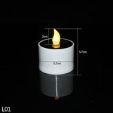 Flicker Candles Flameless Rechargeable LED Light Solar Candles Light Tea Lamps Bedroom Living Home Bar Decoration Supplies
