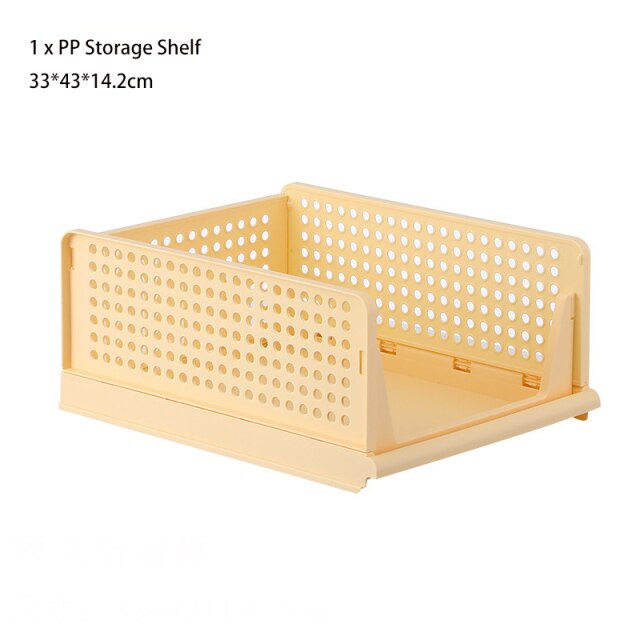 Foldable Clothes Organizer 2022 Wardrobe Storage Drawer Closet Layered Box Separator Partitions Rack Kitchen Bathroom Shelf