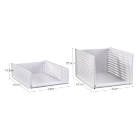 Foldable Clothes Organizer 2022 Wardrobe Storage Drawer Closet Layered Box Separator Partitions Rack Kitchen Bathroom Shelf