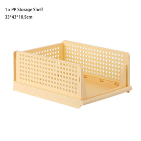 Foldable Clothes Organizer 2022 Wardrobe Storage Drawer Closet Layered Box Separator Partitions Rack Kitchen Bathroom Shelf