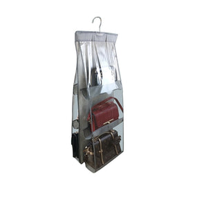 For Wardrobe Closet Transparent Storage Bag Hanging Handbag Organizer Door Wall Clear Sundry Shoe Bag with Hanger Pouch