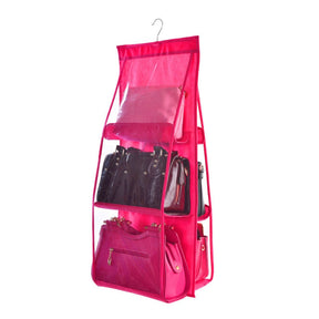 For Wardrobe Closet Transparent Storage Bag Hanging Handbag Organizer Door Wall Clear Sundry Shoe Bag with Hanger Pouch