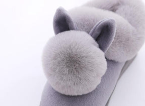 New Fashion Autumn Winter Cotton Slippers Rabbit Ear Home Indoor Slippers Winter Warm Shoes Womens Cute Plus Plush Slippers