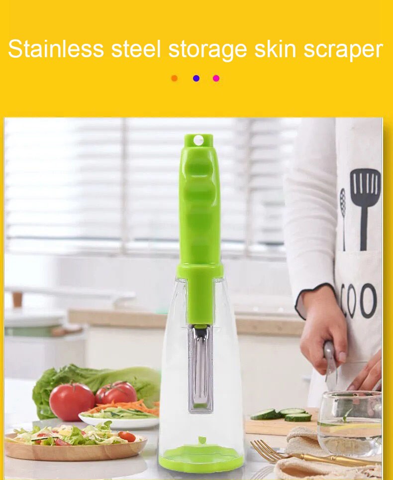 Peeler With Handle Roll Skin Tube Multi-Function Storage Type Peeling Knife