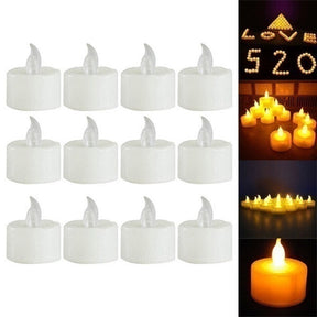 12/24/48pcs Flameless LED Tealight Tea Candles Wedding Light Romantic Candles Lights for  Birthday Party Wedding Decorations