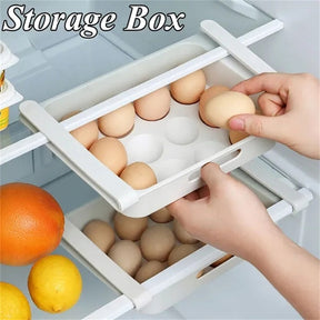 Hanging Kitchen Organizer Refrigerator Egg Fruit Storage Box Drawer Type Food Crisper Kitchen Accessories Fridge Organizer Shelf