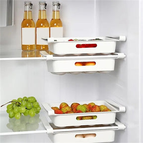 Hanging Kitchen Organizer Refrigerator Egg Fruit Storage Box Drawer Type Food Crisper Kitchen Accessories Fridge Organizer Shelf