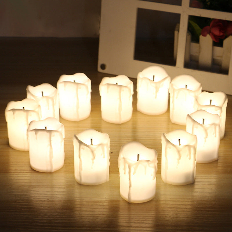 6/12Pcs Flameless LED Candle Light Bright Battery Operated Tea Light with Realistic Flames Christmas Holiday Wedding Home Decor