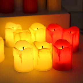 6/12Pcs Flameless LED Candle Light Bright Battery Operated Tea Light with Realistic Flames Christmas Holiday Wedding Home Decor