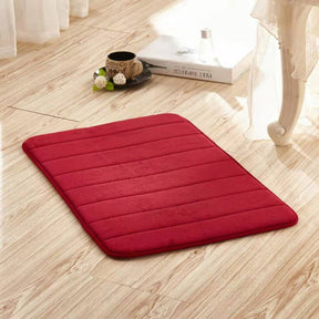 Home Bath Mat Coral Fleece Bathroom Carpet Water Absorption Non-slip Memory Foam Absorbent Washable Rug Toilet Floor Mat