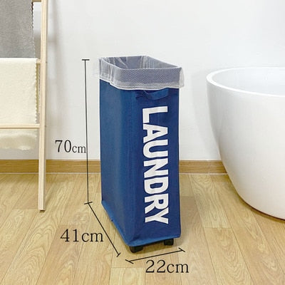 Home Slim Laundry Basket Hamper Storage Organizer 45L Collapsible Thin Dirty Clothes Basket Cesto Ropa Sucia