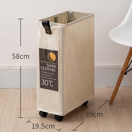 Home Slim Laundry Basket Hamper Storage Organizer 45L Collapsible Thin Dirty Clothes Basket Cesto Ropa Sucia