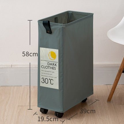 Home Slim Laundry Basket Hamper Storage Organizer 45L Collapsible Thin Dirty Clothes Basket Cesto Ropa Sucia