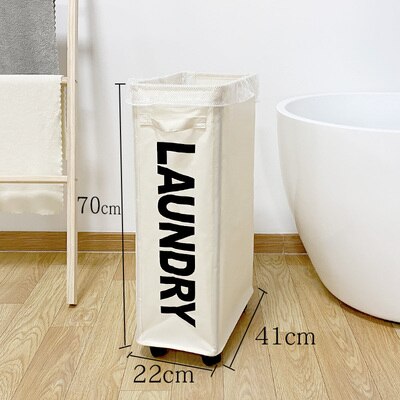 Home Slim Laundry Basket Hamper Storage Organizer 45L Collapsible Thin Dirty Clothes Basket Cesto Ropa Sucia