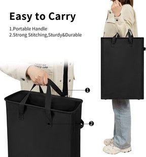 Home Slim Laundry Basket Hamper Storage Organizer 45L Collapsible Thin Dirty Clothes Basket Cesto Ropa Sucia