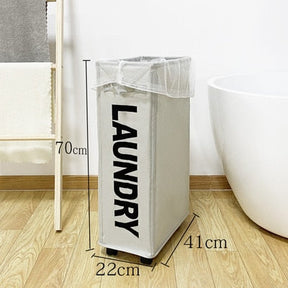 Home Slim Laundry Basket Hamper Storage Organizer 45L Collapsible Thin Dirty Clothes Basket Cesto Ropa Sucia