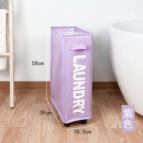 Home Slim Laundry Basket Hamper Storage Organizer 45L Collapsible Thin Dirty Clothes Basket Cesto Ropa Sucia