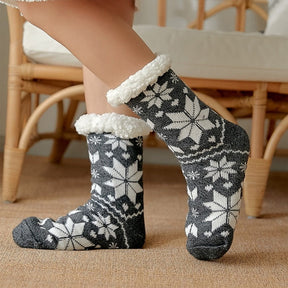 Home Slippers Women Winter Floor Shoes Christmas Elk Indoor Socks Shoes Warm Fur Slides Ladies Plush Slippers Pantoffels Dames